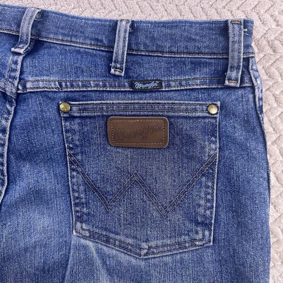 Wrangler Cowboy Cut 47 Mens 35x32 Regular Fit‎ Premium Performance Blue Jeans - Picture 8 of 16